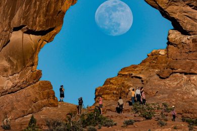 Arches National Park in Utah requires an entrance pass that costs between $15-30 per person or vehicle.