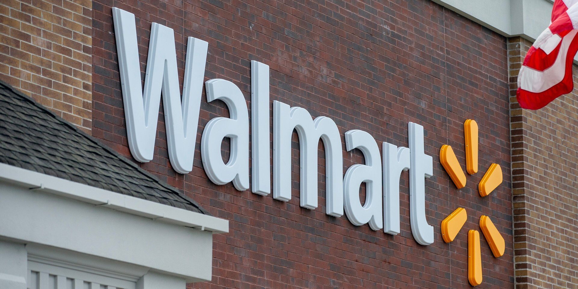 Walmart sign on a store in Freehold Township, NJ.