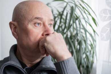 Thoughtful,Senior,Man,With,Serious,Face,Gazing,Into,Distance,,Contemplating