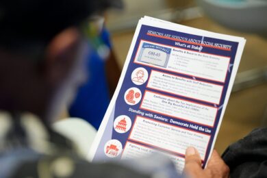 Seniors listen during a community conversation with U.S. Rep. Joyce Beatty, D-Columbus, at the Fran Ryan Center about the threats to Social Security on Aug. 11, 2025.